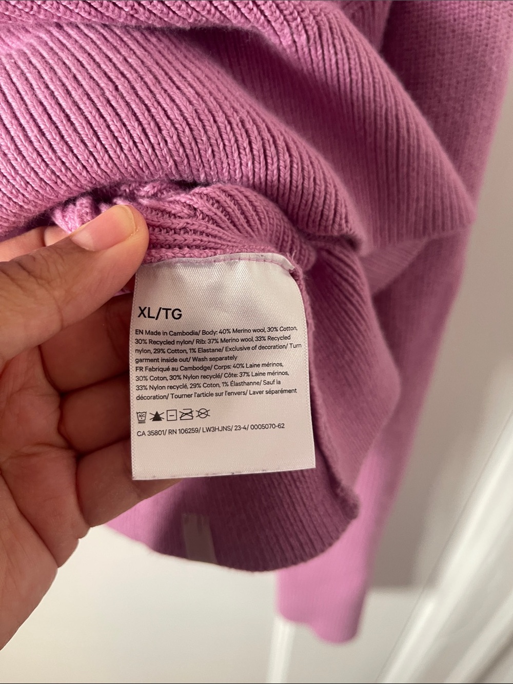lululemon athletica Pink Collared Cropped Merino-Blend Sweater - Picture 8 of 9